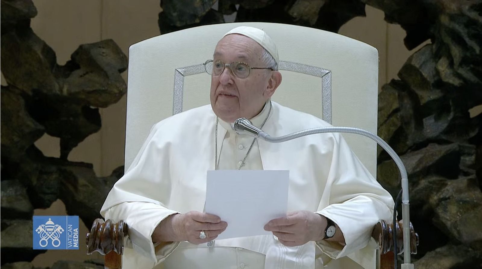 El Papa, en el saludo a los asistentes