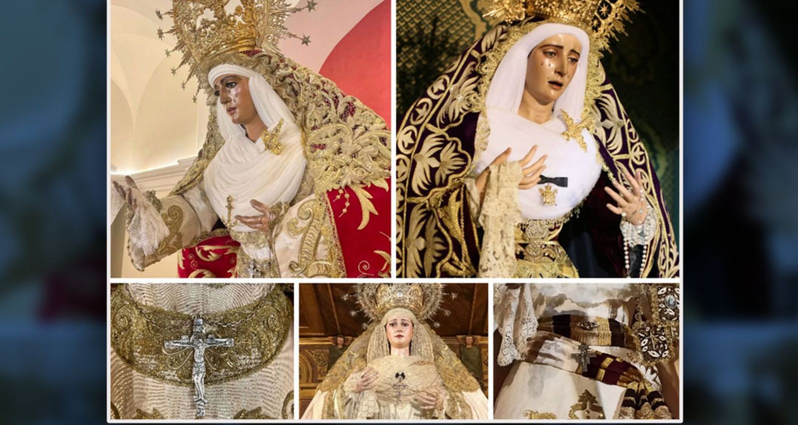 Vírgenes sevillanas lucen desde hoy la cruz pectoraldel cardenal Amigo