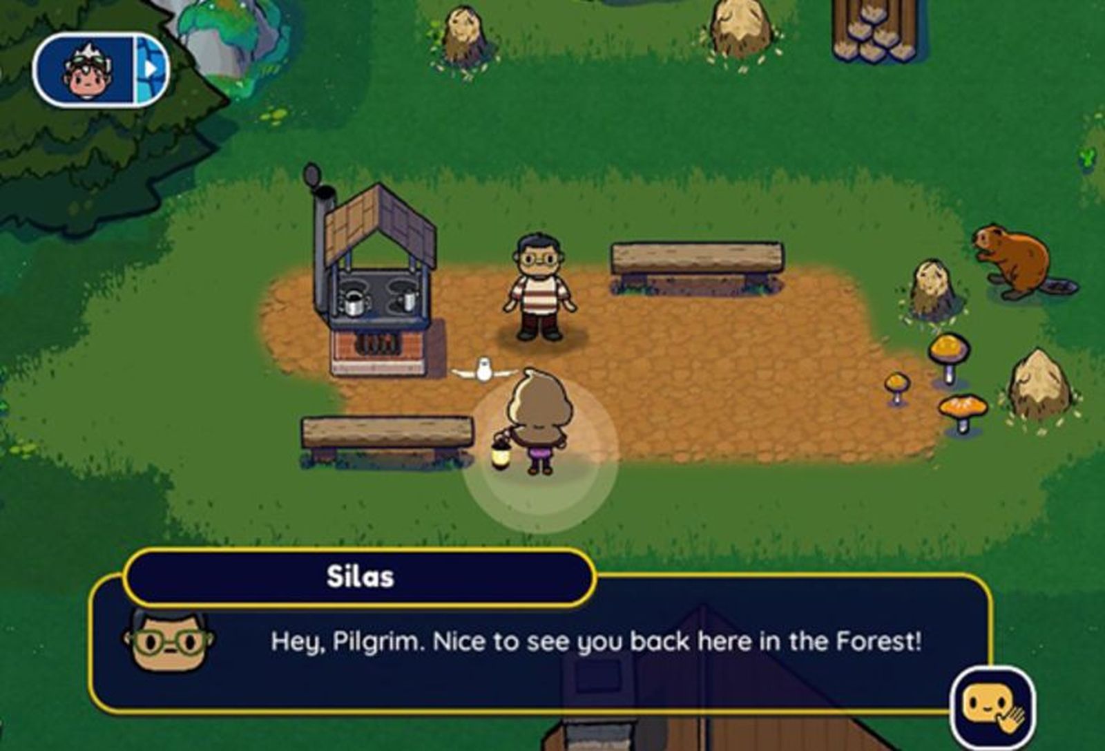 Pantalla del videojuego católico "Wanderlight"