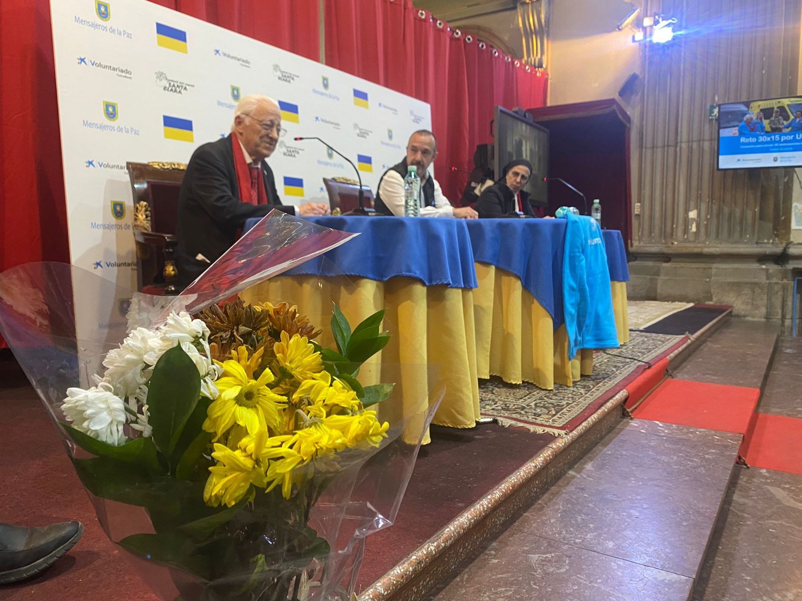 El padre Ángel, sor Lucía y Raúl Marqueta