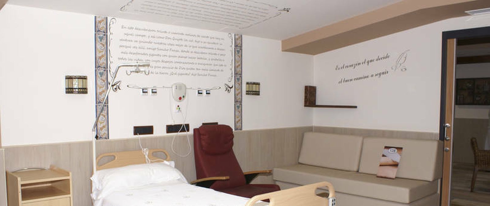 Una de las habitaciones de la UCP