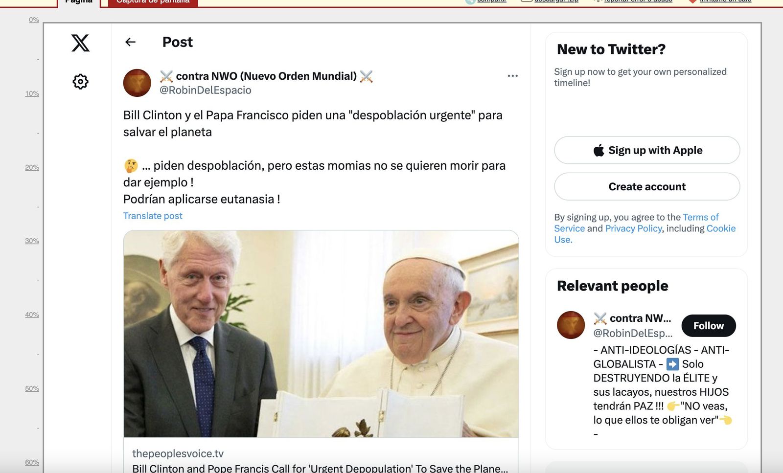 Bulo sobre el papa Francisco y la despoblación del mundo