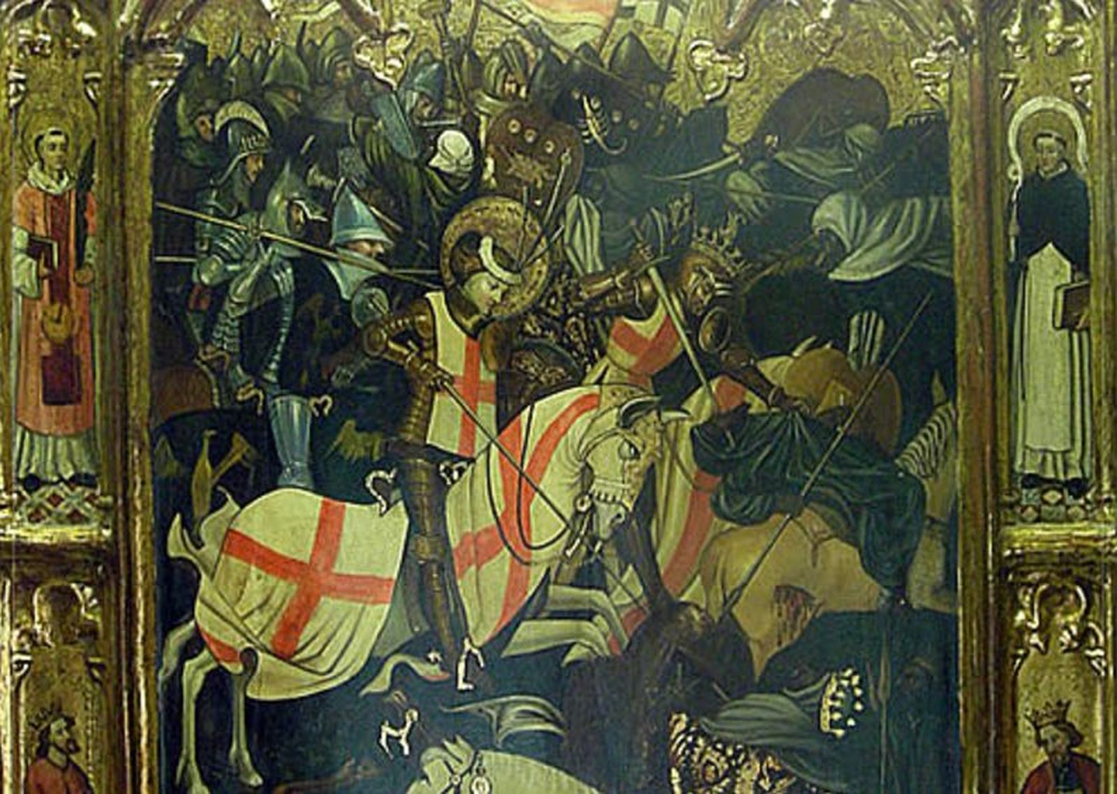 San Jorge en el retablo de su capilla en la Catedral de Valencia