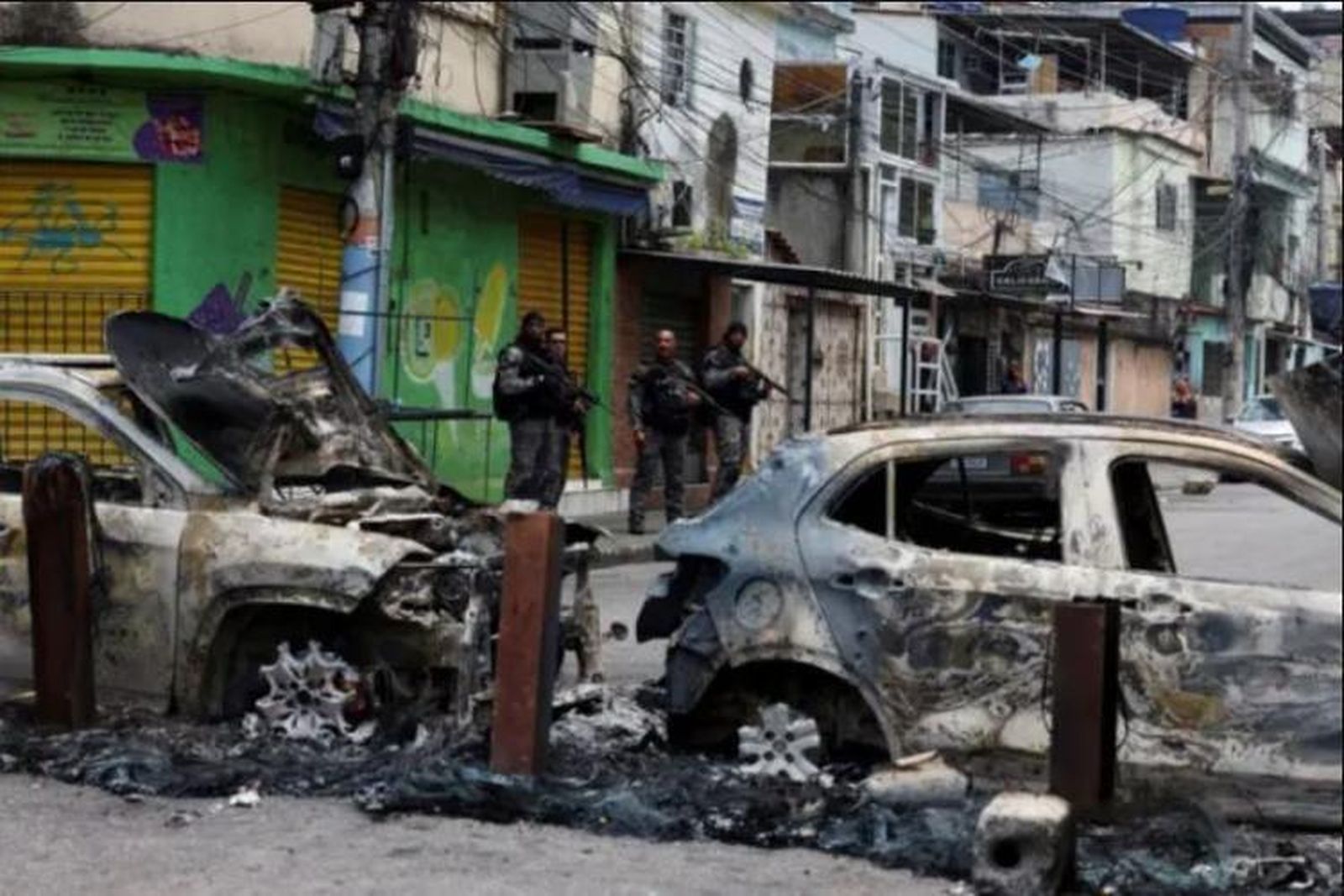 Violencia en las calles de Río de Janeiro. Brasil.