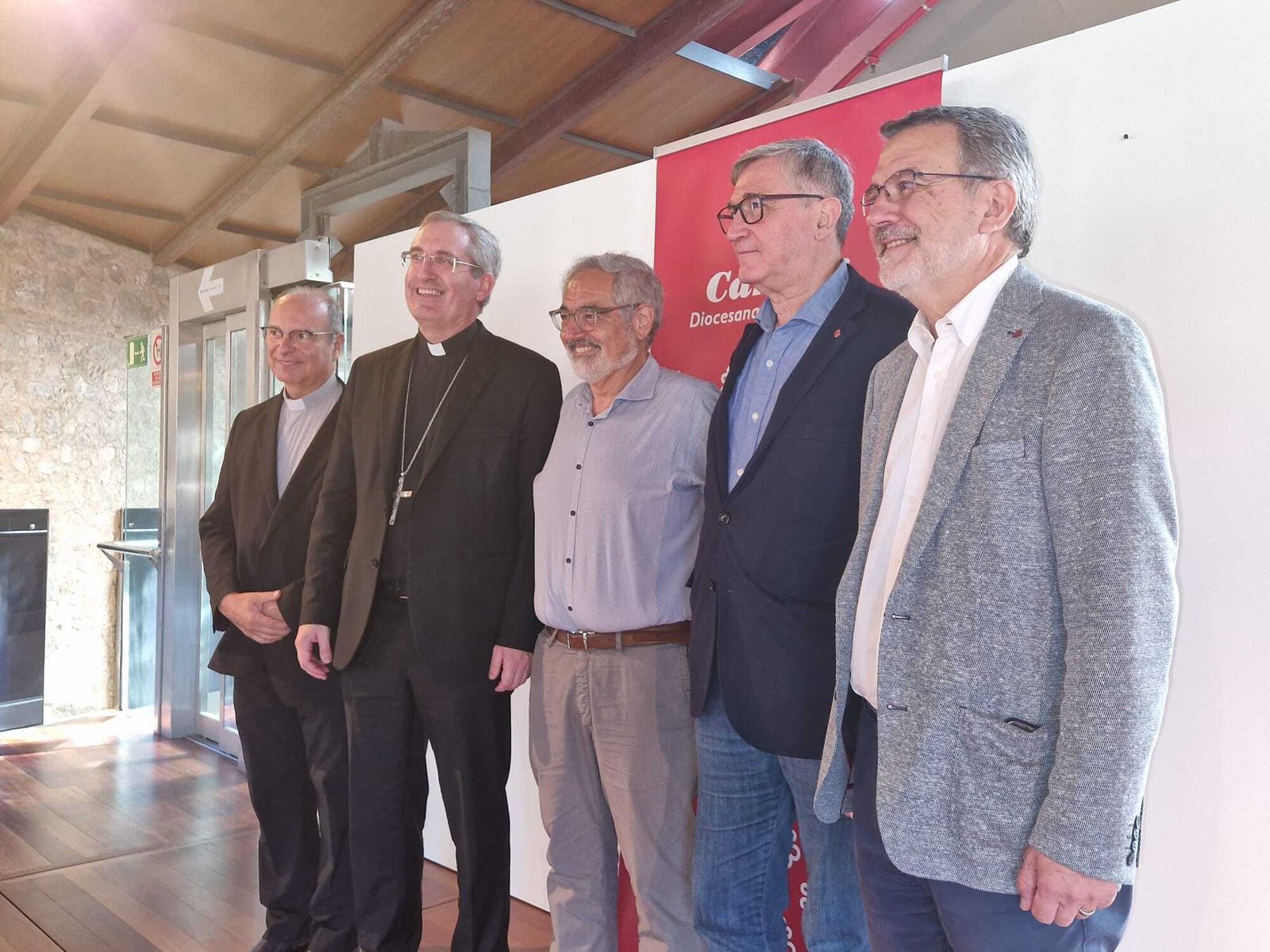 Eduard Sala en el centro, el día que se hizo efectivo su nombramiento