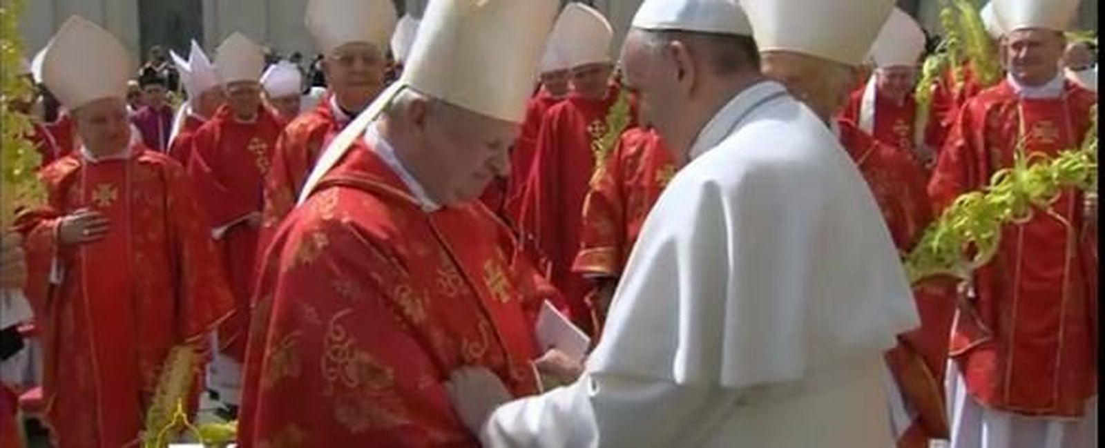 Francisco saluda al cardenal Dziwisz