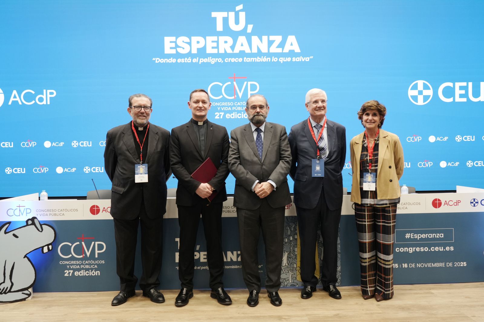 Fernando Cruz-Conde; Mons. Roman Walczak; Alfonso Bullón de Mendoza; José Masip; María San Gil