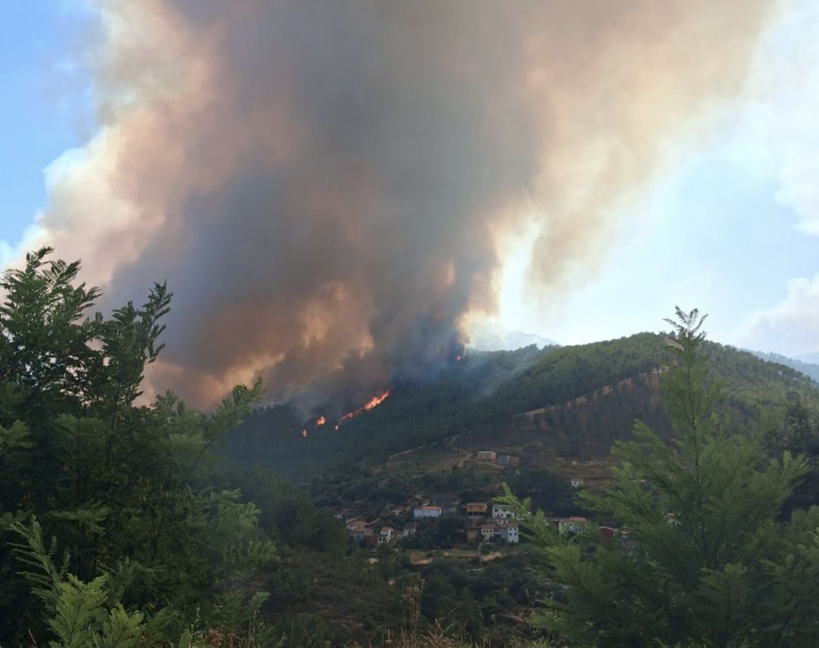 Incendio en las Hurdes
