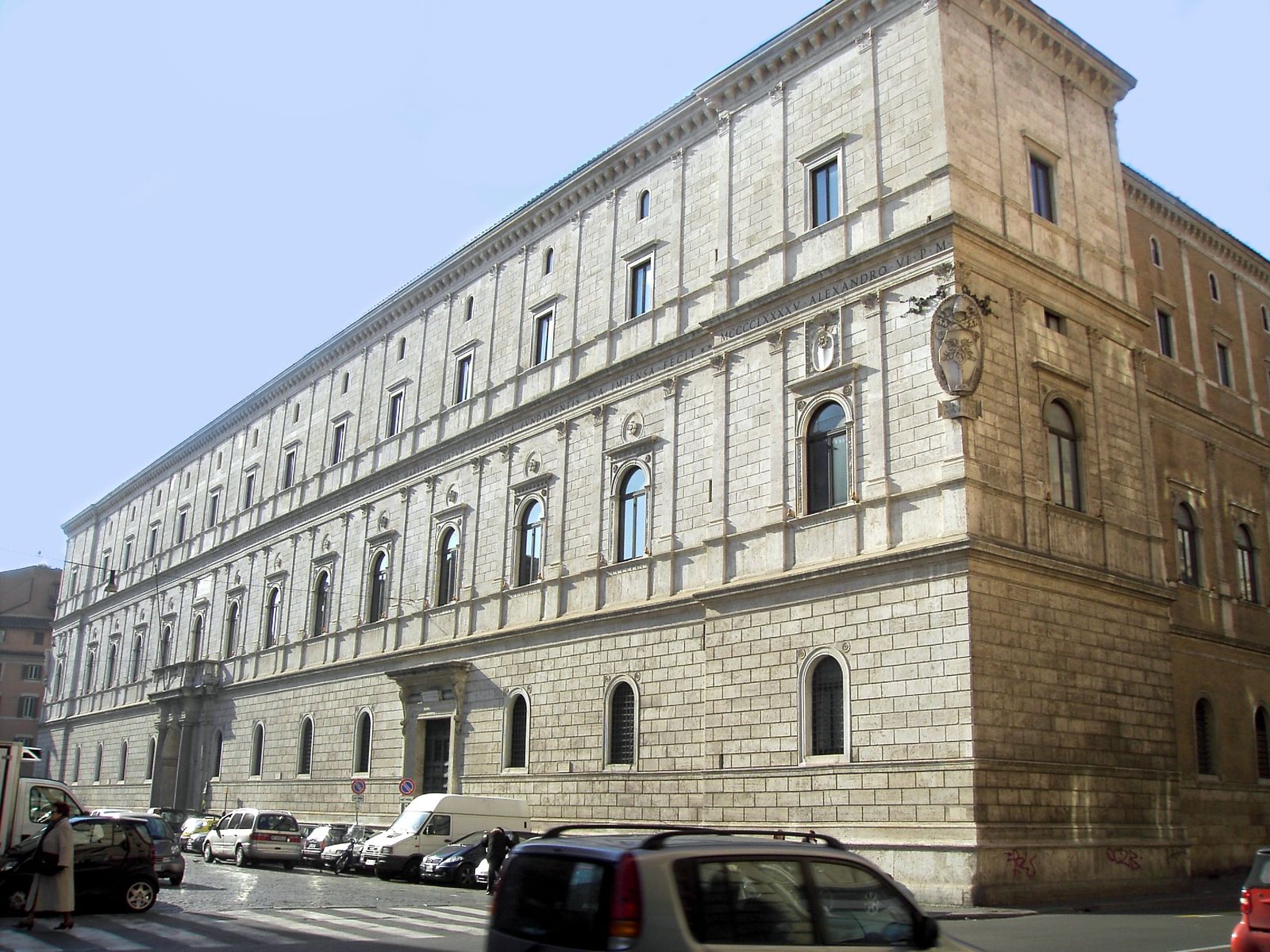 Fachada del Palacio de la Cancillería, sede de la Signatura Apostólica (Roma)