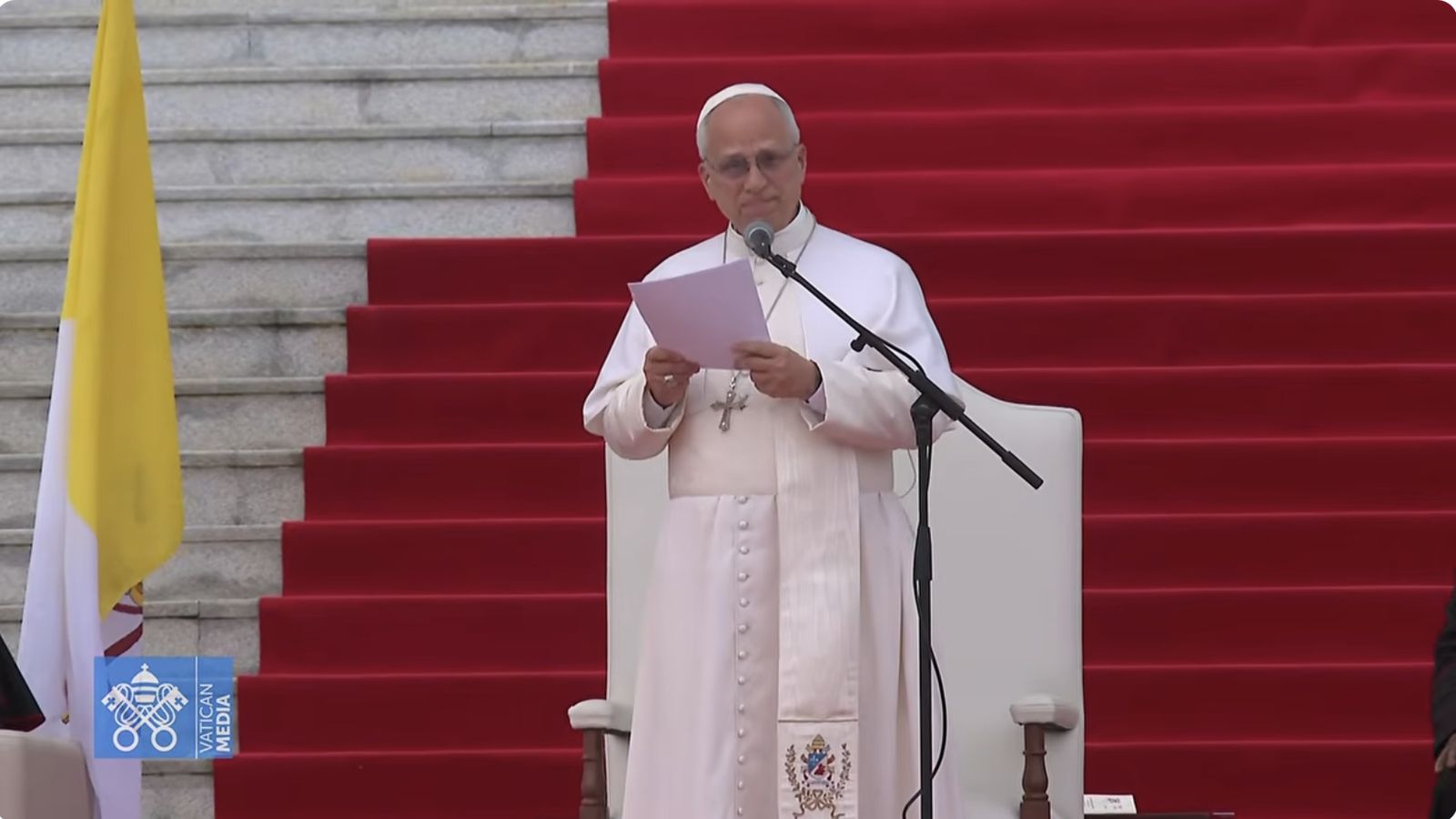 El Papa pronuncia su discurso en la inauguración del Campus León XIV en Malabo