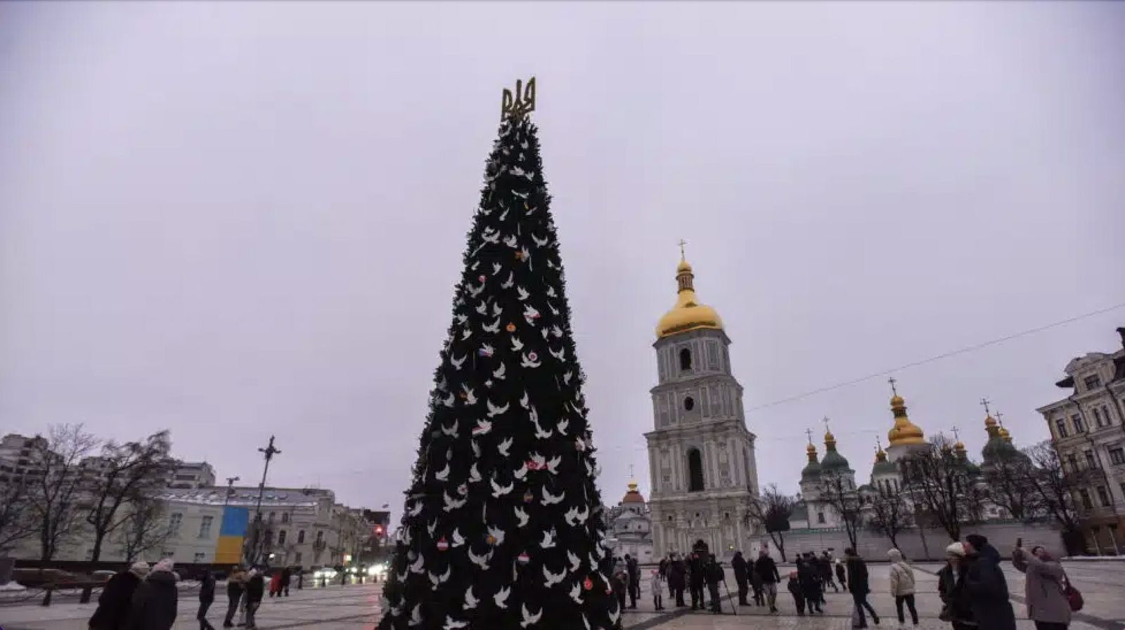 El árbol en Kiev en las navidades del año pasado