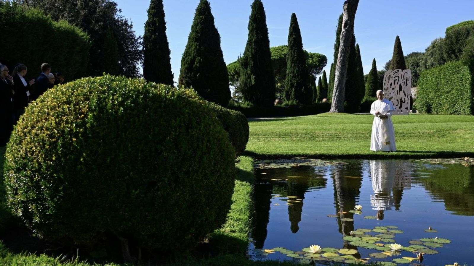 León XIV, en Borgo Laudato si'