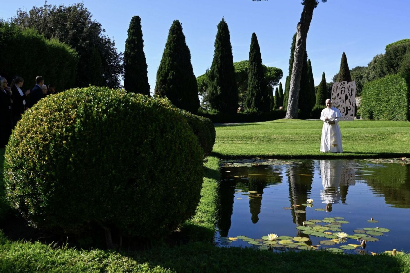 León XIV, en Borgo Laudato si'