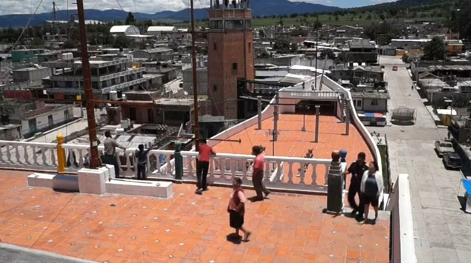 Terraza de La Barca de la Fe, una iglesia dentro de un barco en el estado de Tlaxcala