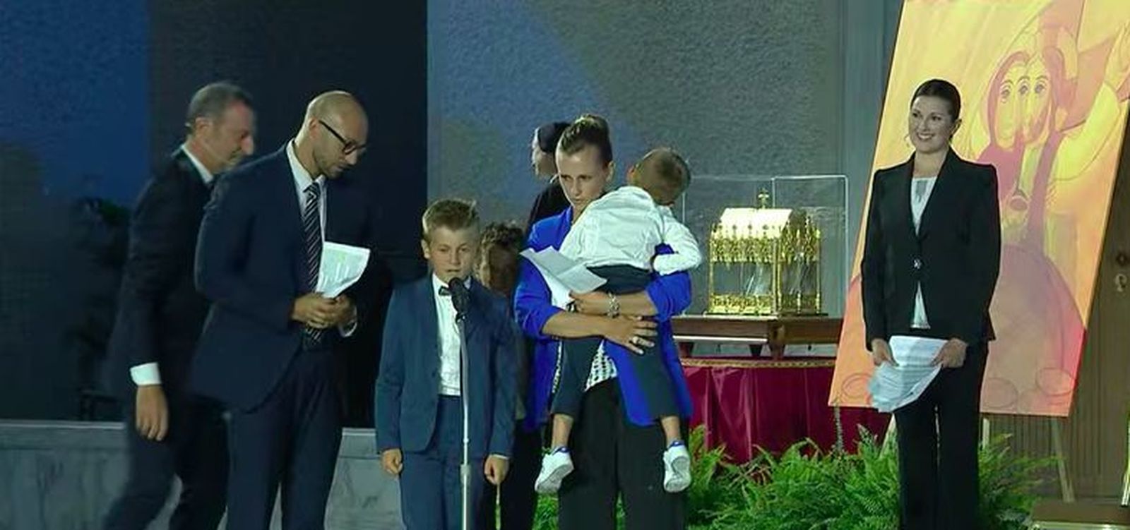 Luigi, Serena, y su familia