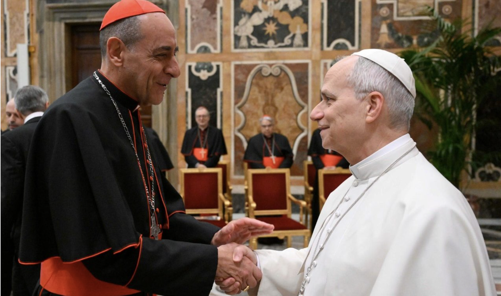 El Papa saluda al cardenal Fernández