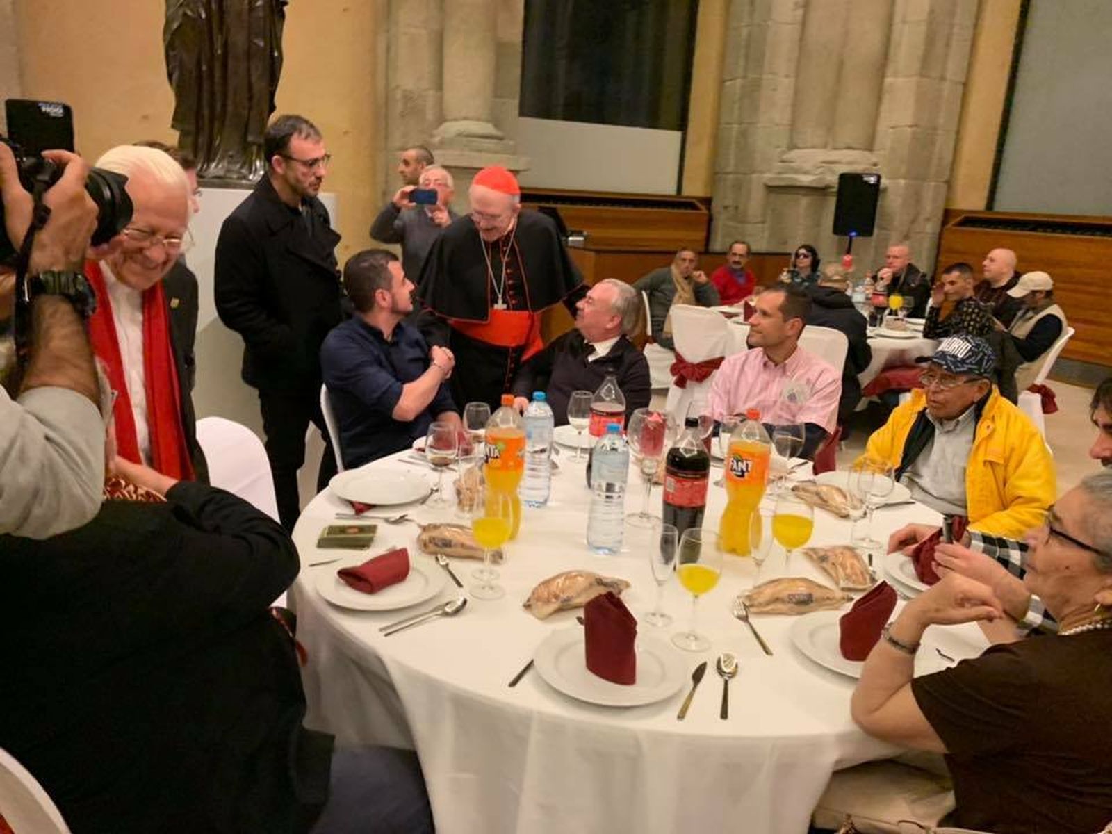 Osoro, junto al padre Ángel, en el Museo del Prado