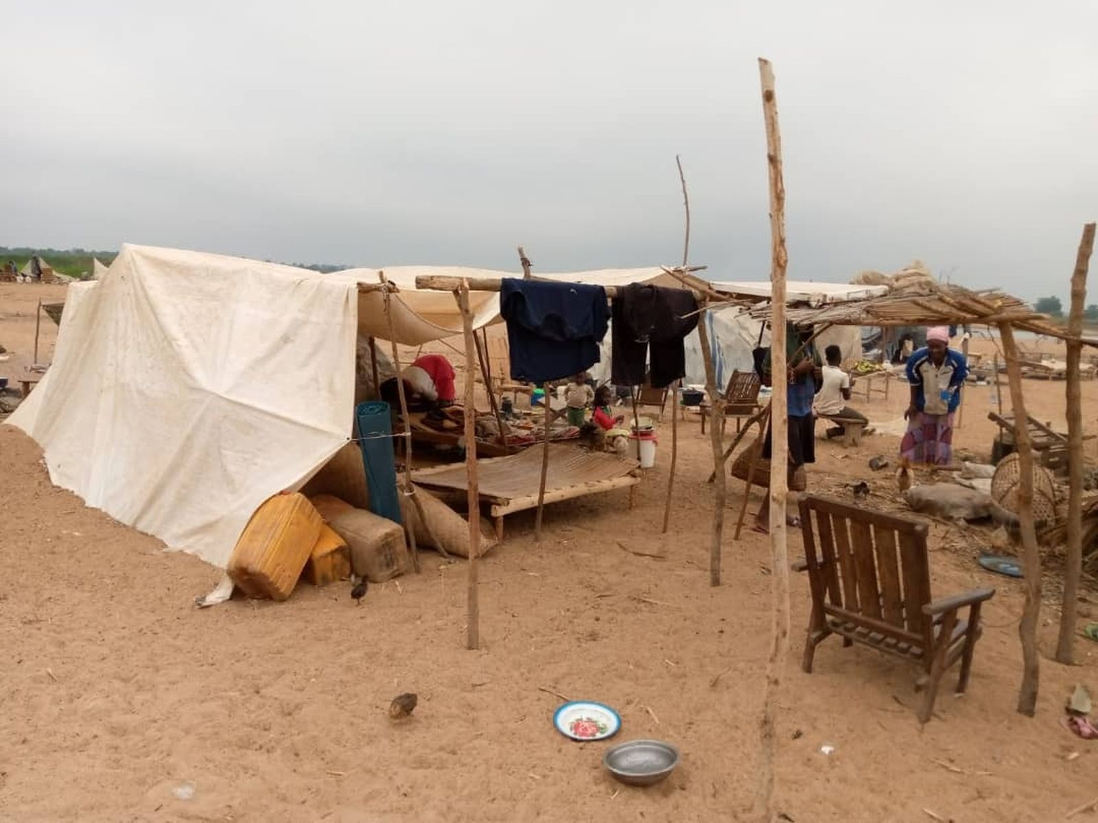 Las lonas de los refugiados en Bangassou