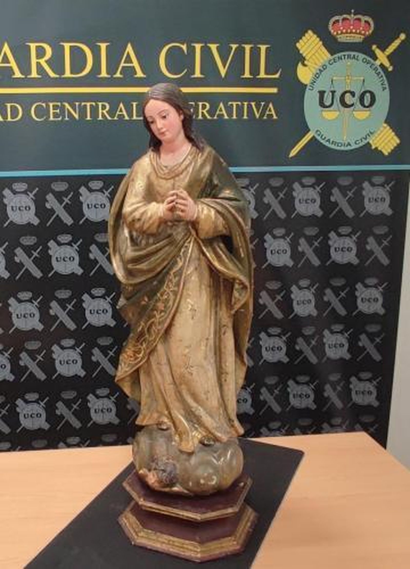 La Guardia Civil recupera una talla de la virgen robada en 2016