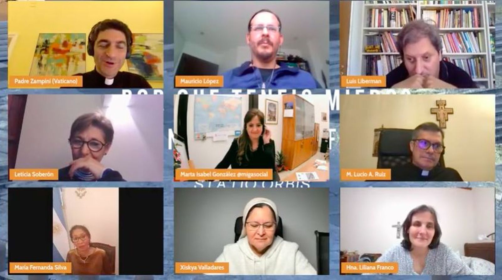 Algunos de los participantes en el webinar