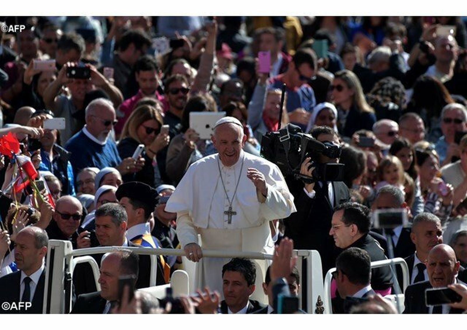 Papa, en la audiencia