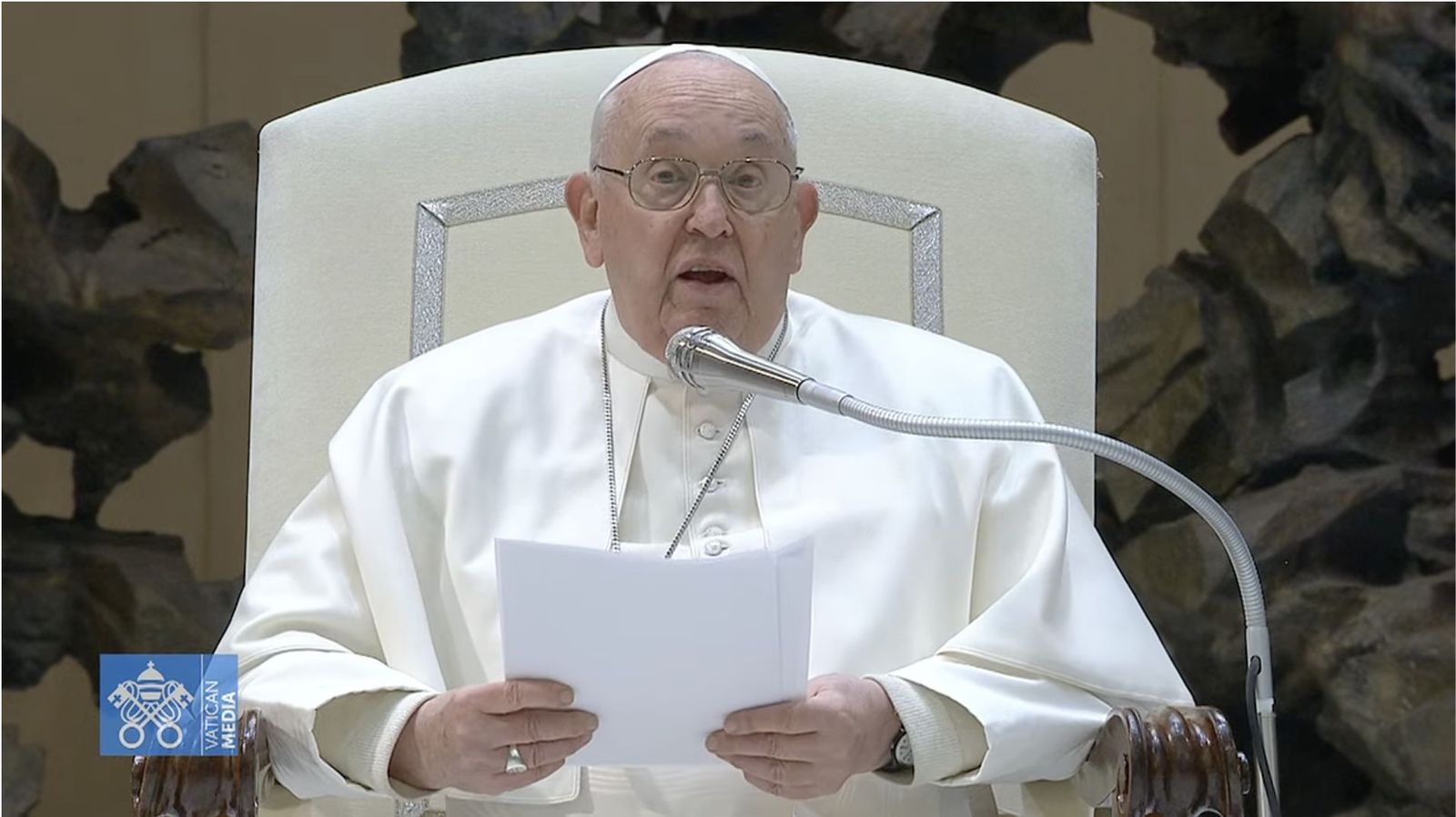 Francisco, durante la audiencia general
