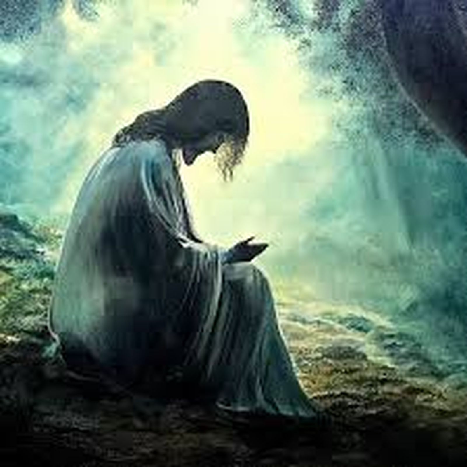 Jesús en elmonte de los olivos