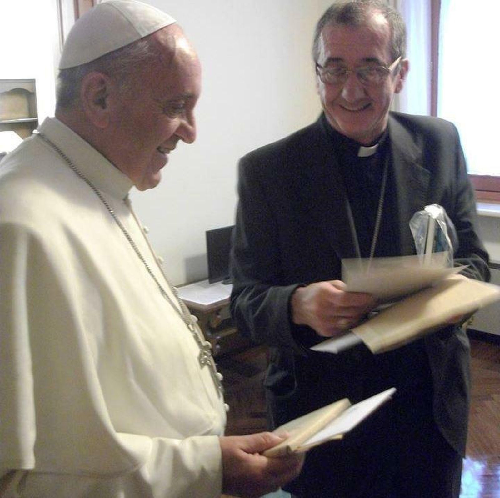 Rubén Martínez, con el Papa