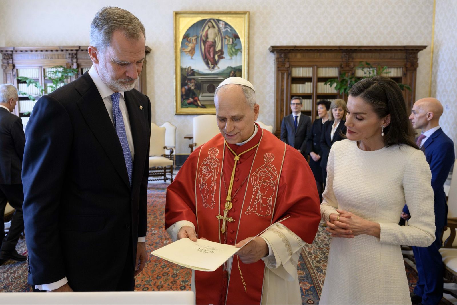 Intercambio de regalos entre los Reyes y el Papa