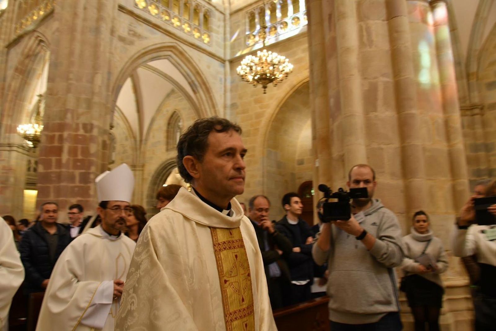 El nuevo auxiliar de Bilbao, Joseba Segura, hoy en su ordenación episcopal