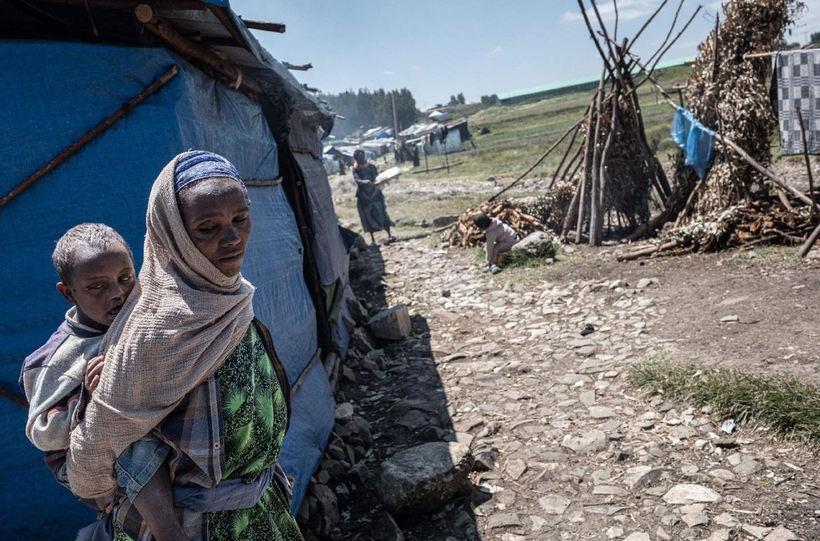 Campamentos de desplazados en la región de Oromia