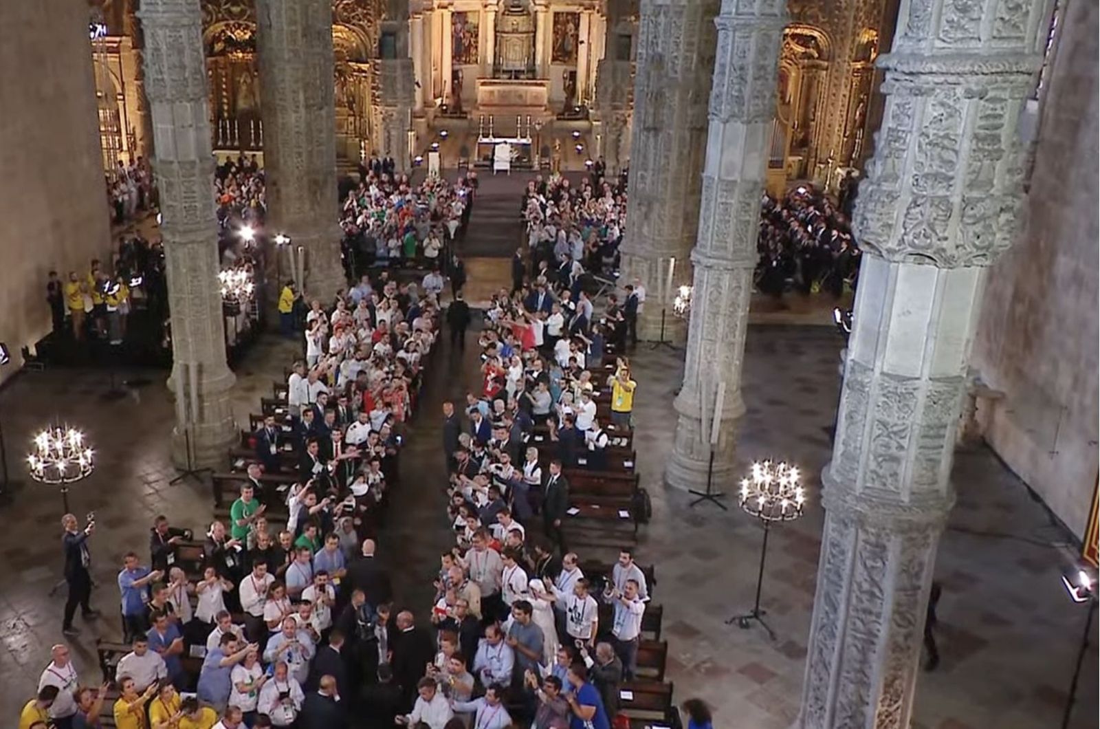 Interior del Monasterio de los Jerónimos, en Portugal