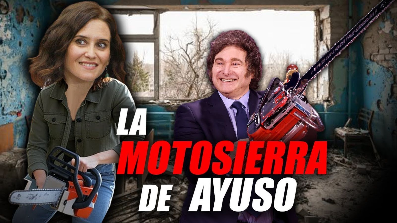 Ayuso copia la motosierra de Milei. Captura de pantalla