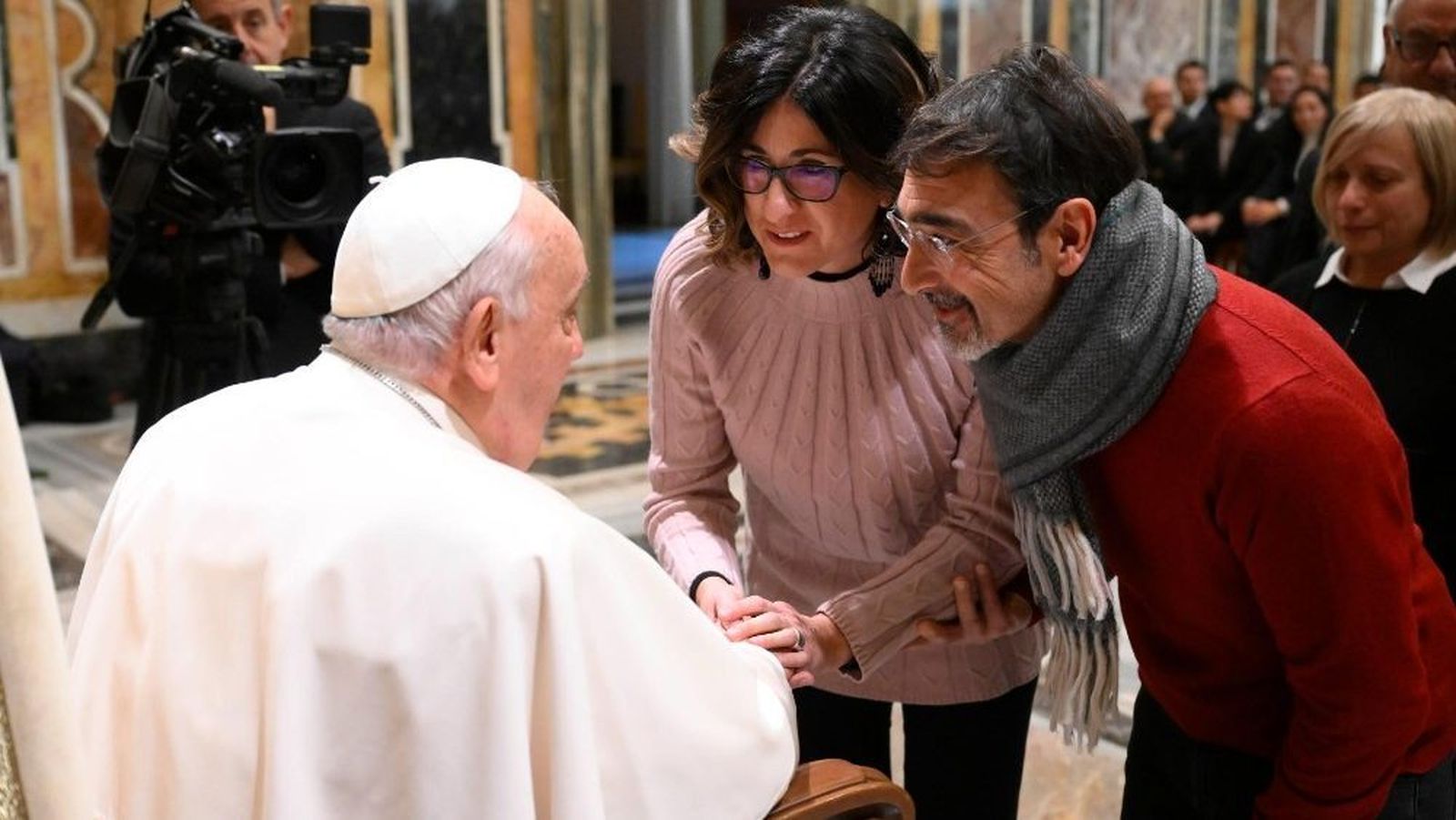 El Papa, con profesores del Instituto siciliano