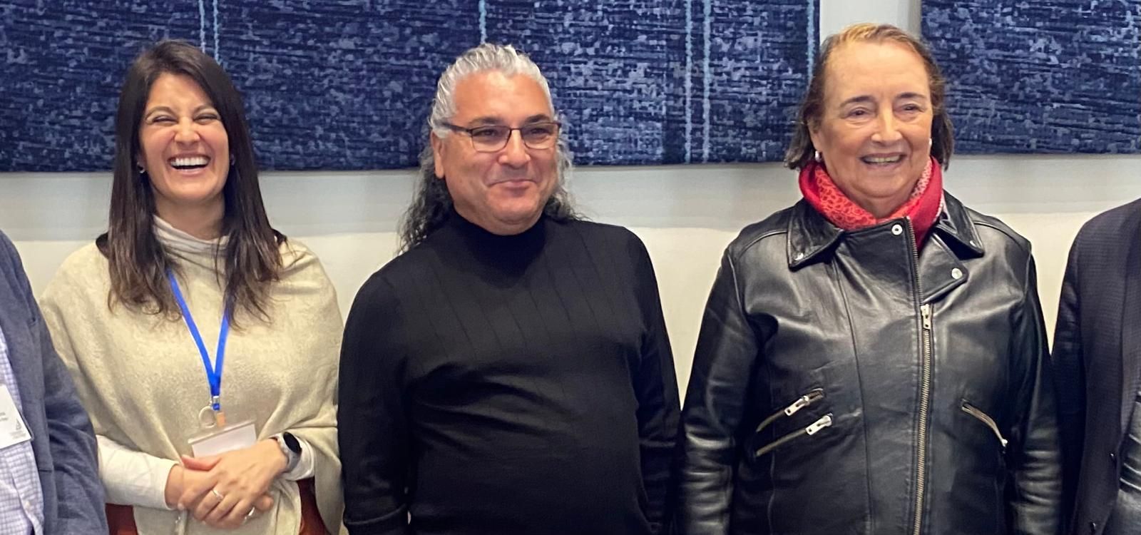 Alberto Embry, en el centro, durante el congreso de Teología de San Diego