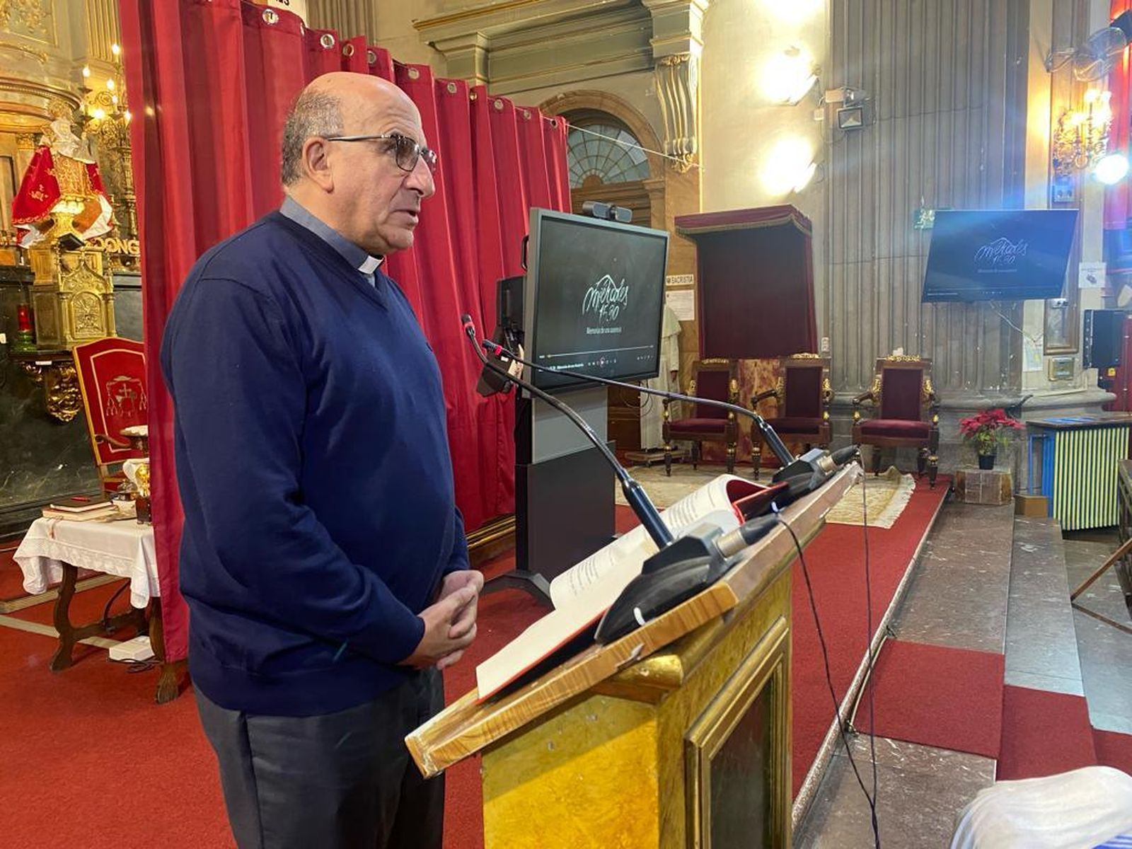 Fernando Chomali, durante la presentación del documental