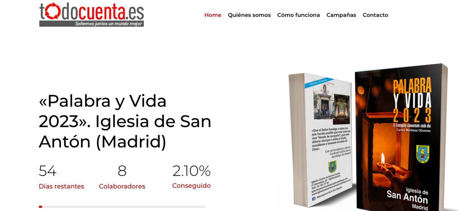 Nace 'Todo cuenta', un espacio de crowfunding para apoyar campañas solidarias de evangelización