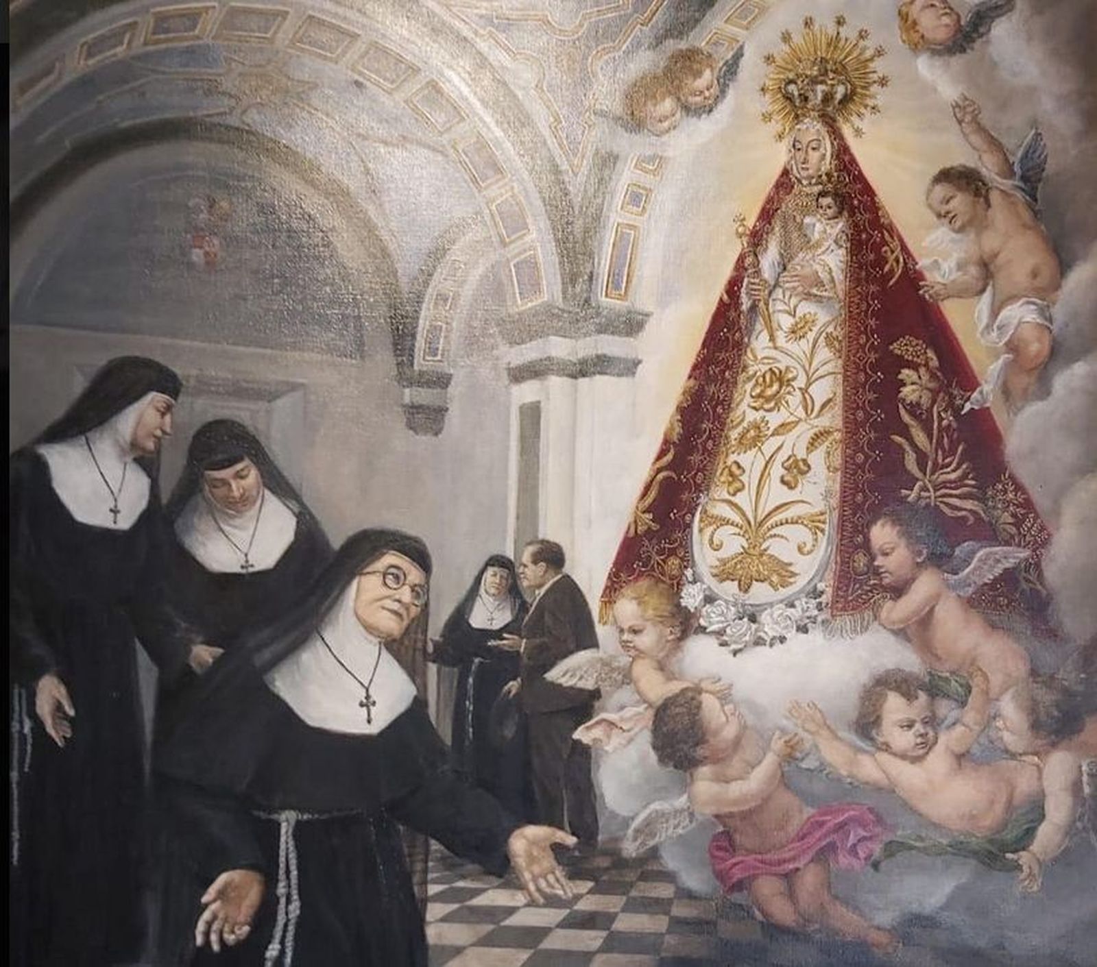 Madre Trinidad, ante la Virgen de Gador
