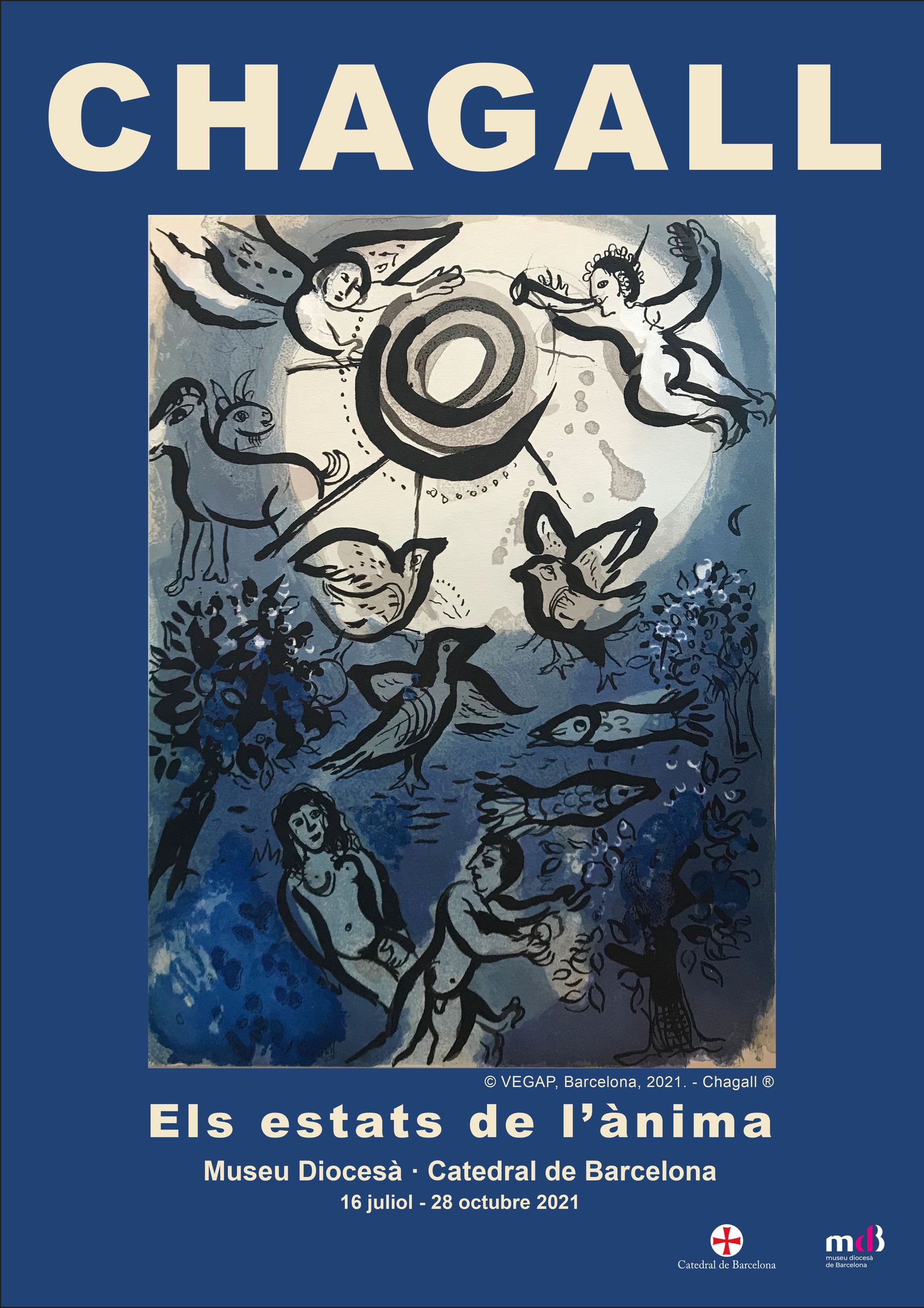 Cartell Chagall. Els estats de l'ànima.