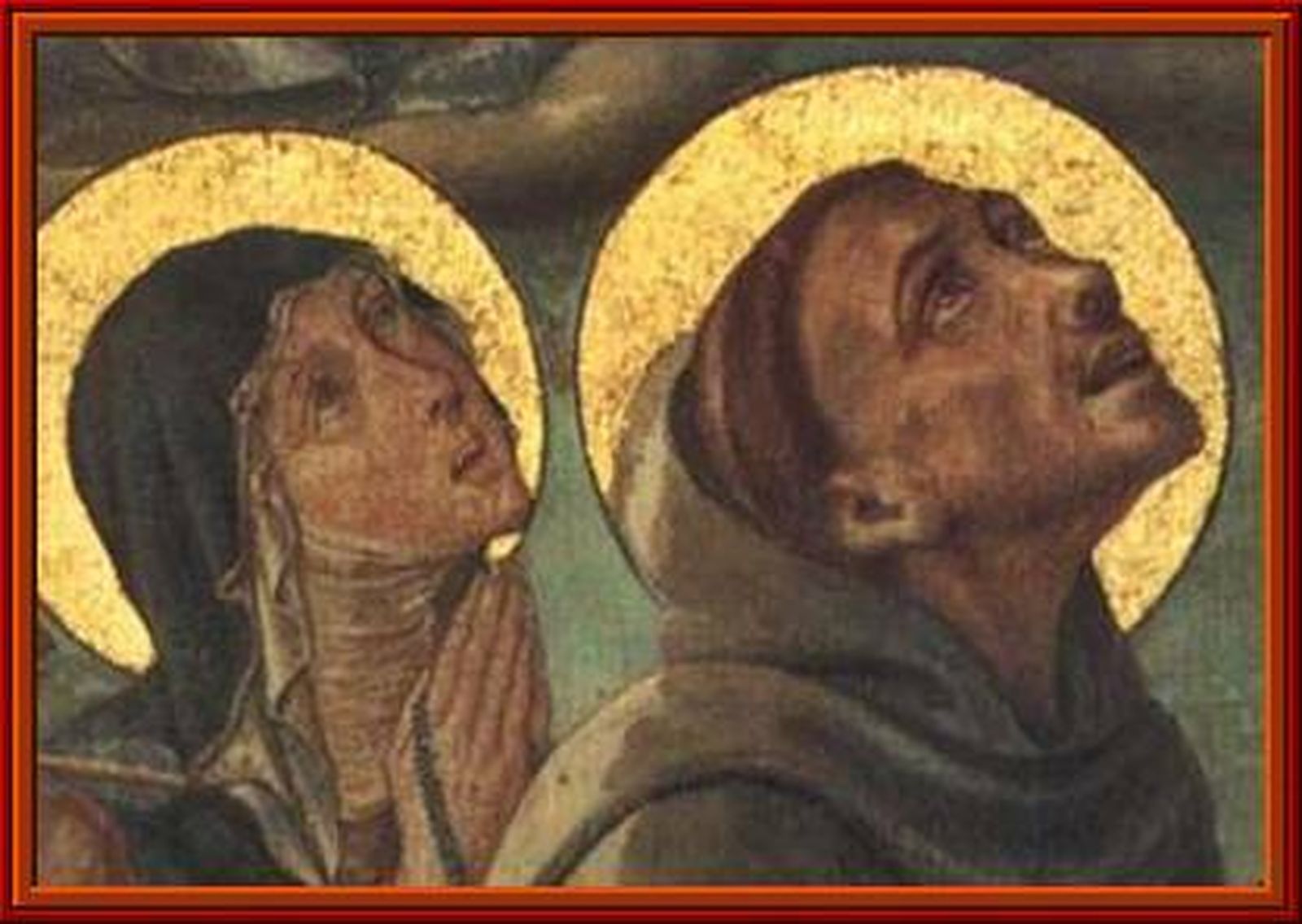 Icono de Santa Clara y San Francisco