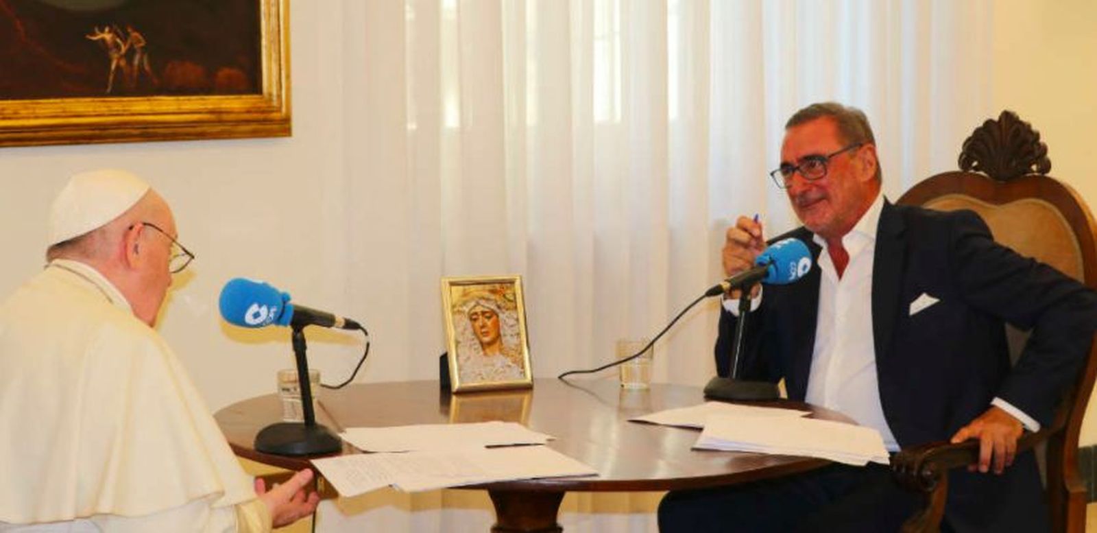 Carlos Herrera entrevista al Papa en la Cope