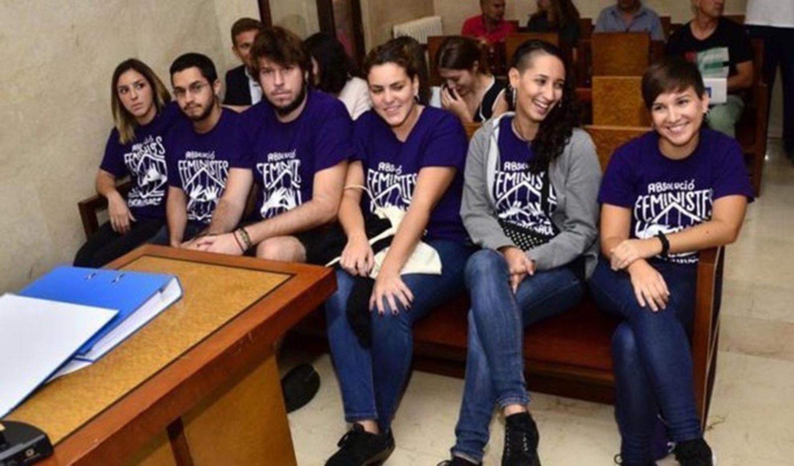 Los condenados, durante el juicio