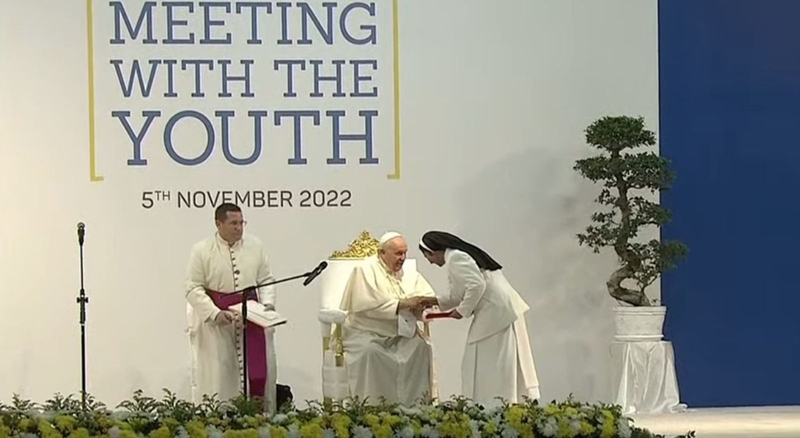 Saludo del Papa a la superiora