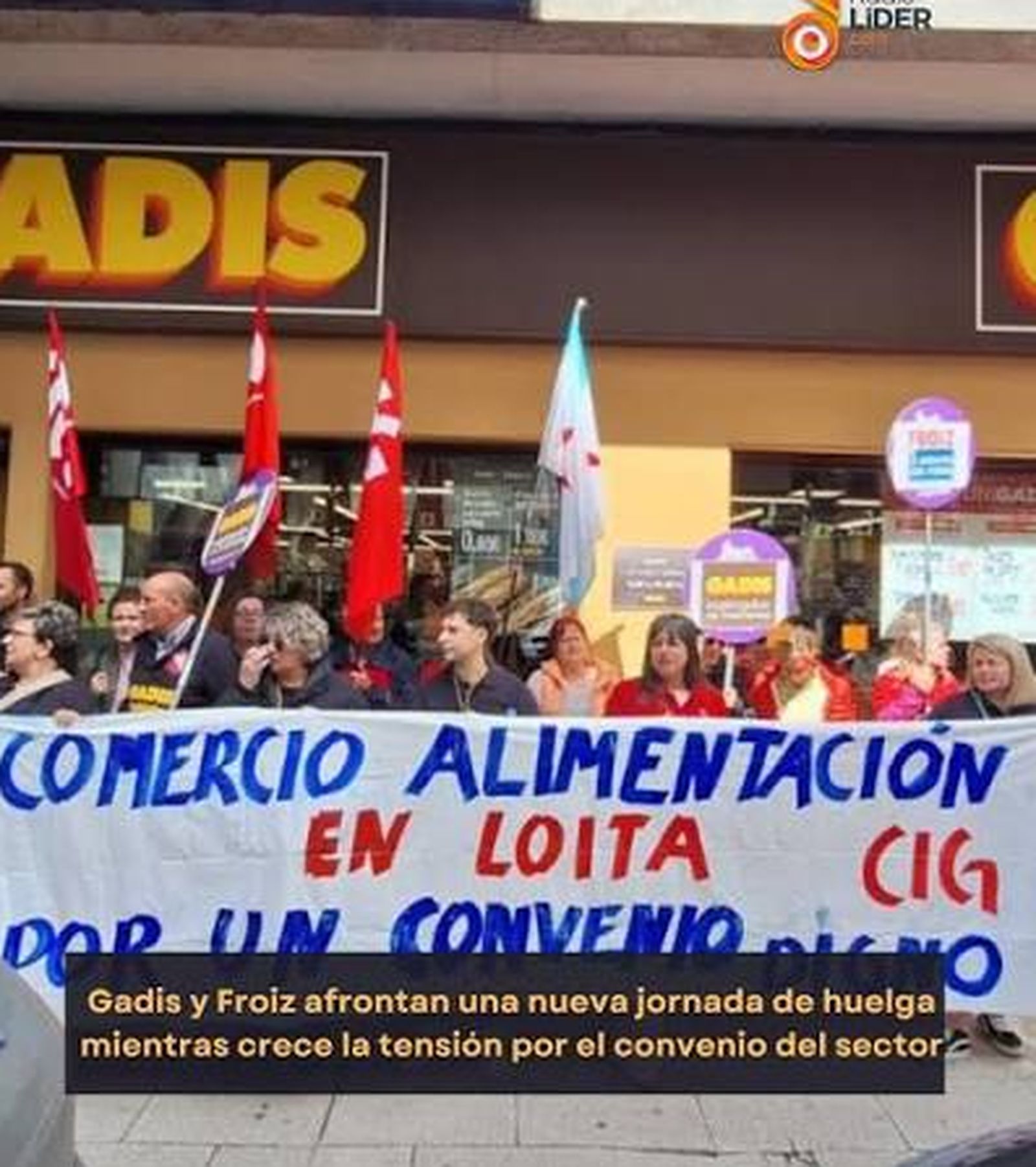 Supermercados Gadis y Froiz en huelga por convenio digno