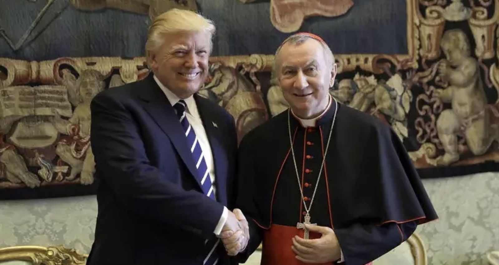 Parolin, con Donald Trump, en una imagen de archivo