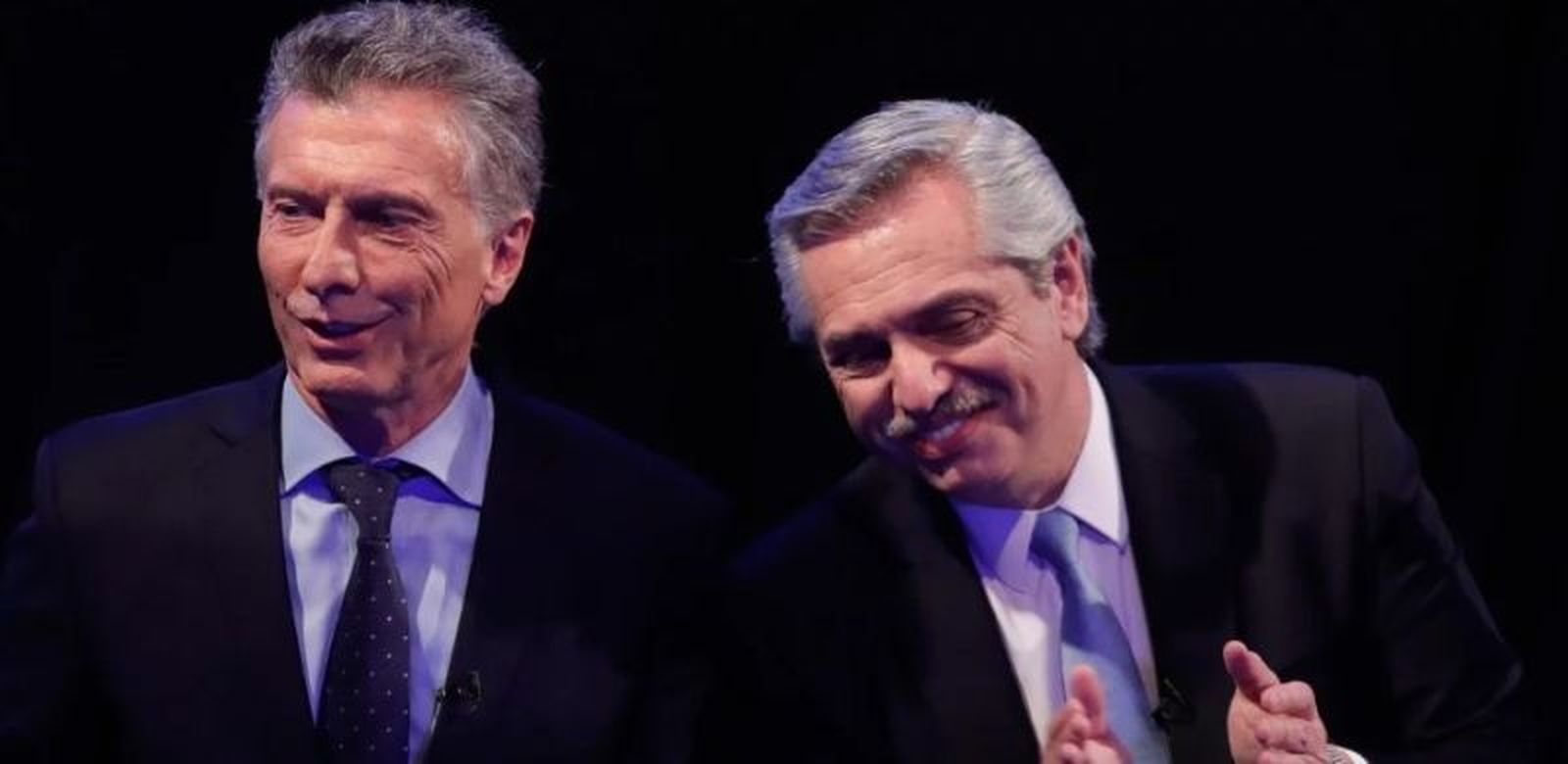 Mauricio Macri y Alberto Fernández en el debate presidencial