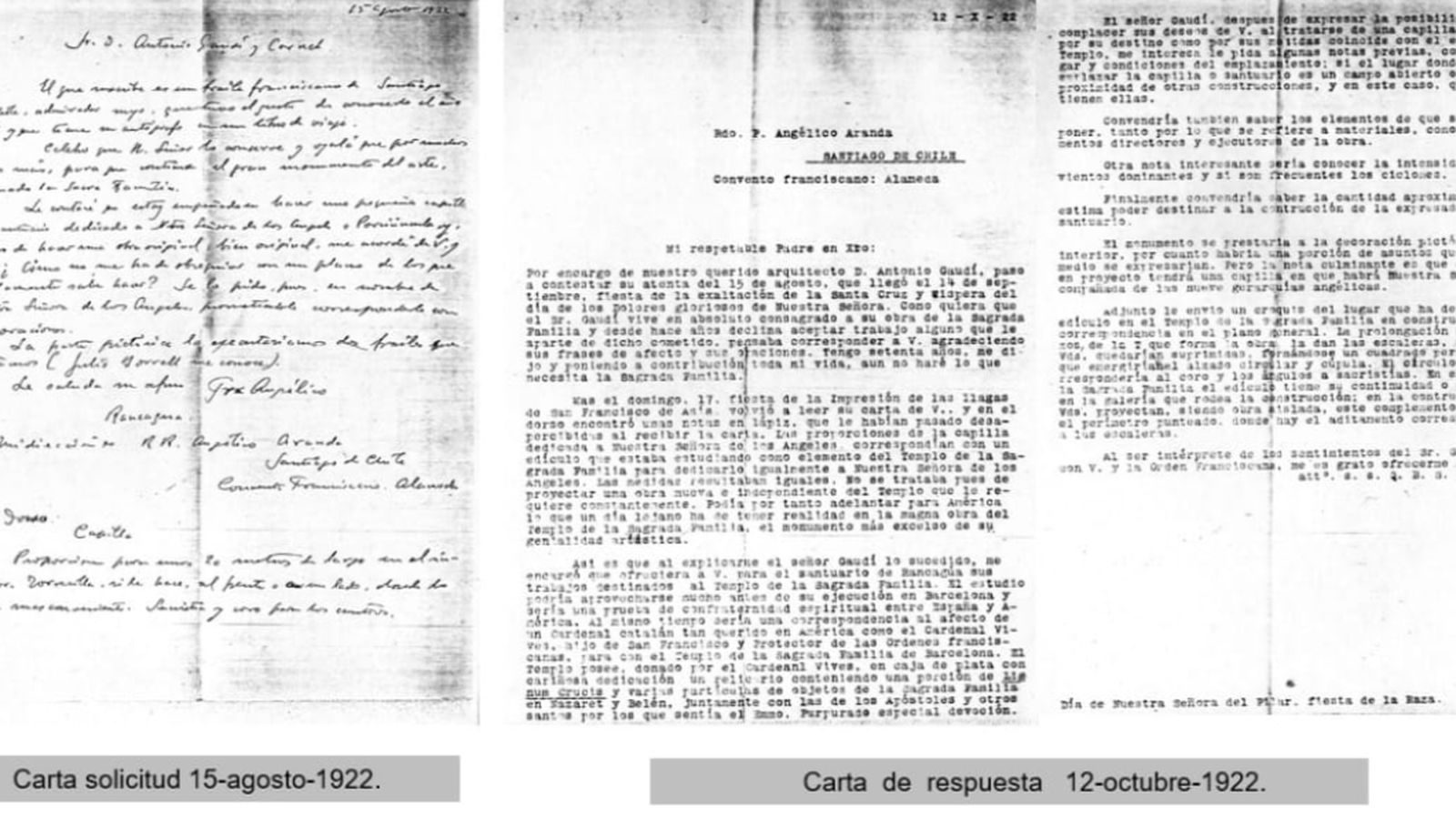 Antoni Gaudí proyectó la capilla para Chile a comienzos del siglo XX, aunque nunca llegó a construirse.