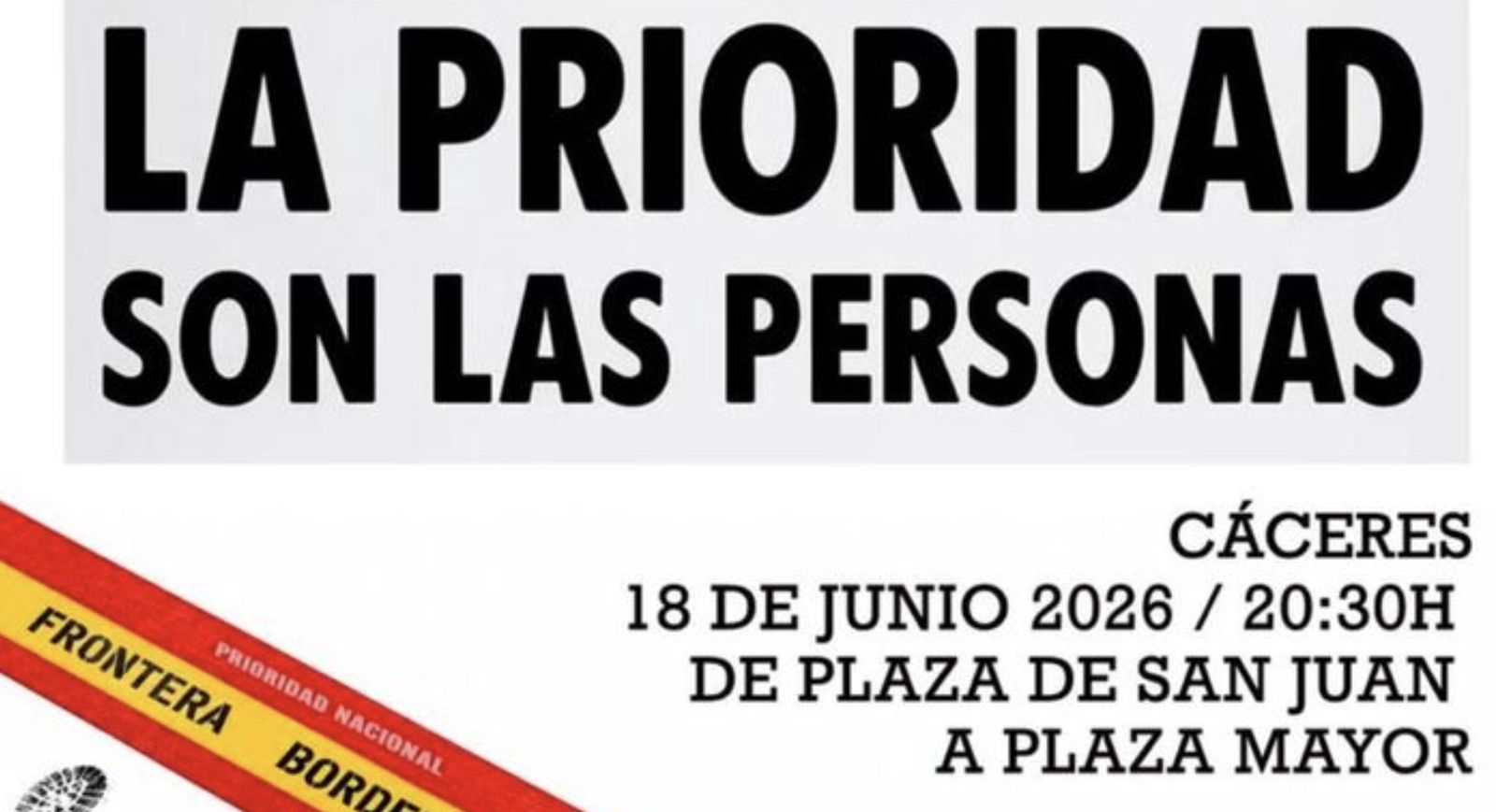 Manifestación pro refugiados en Cáceres