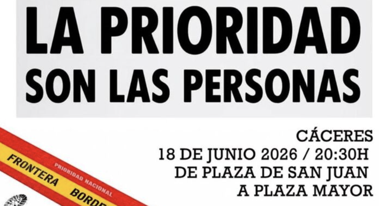 Manifestación pro refugiados en Cáceres