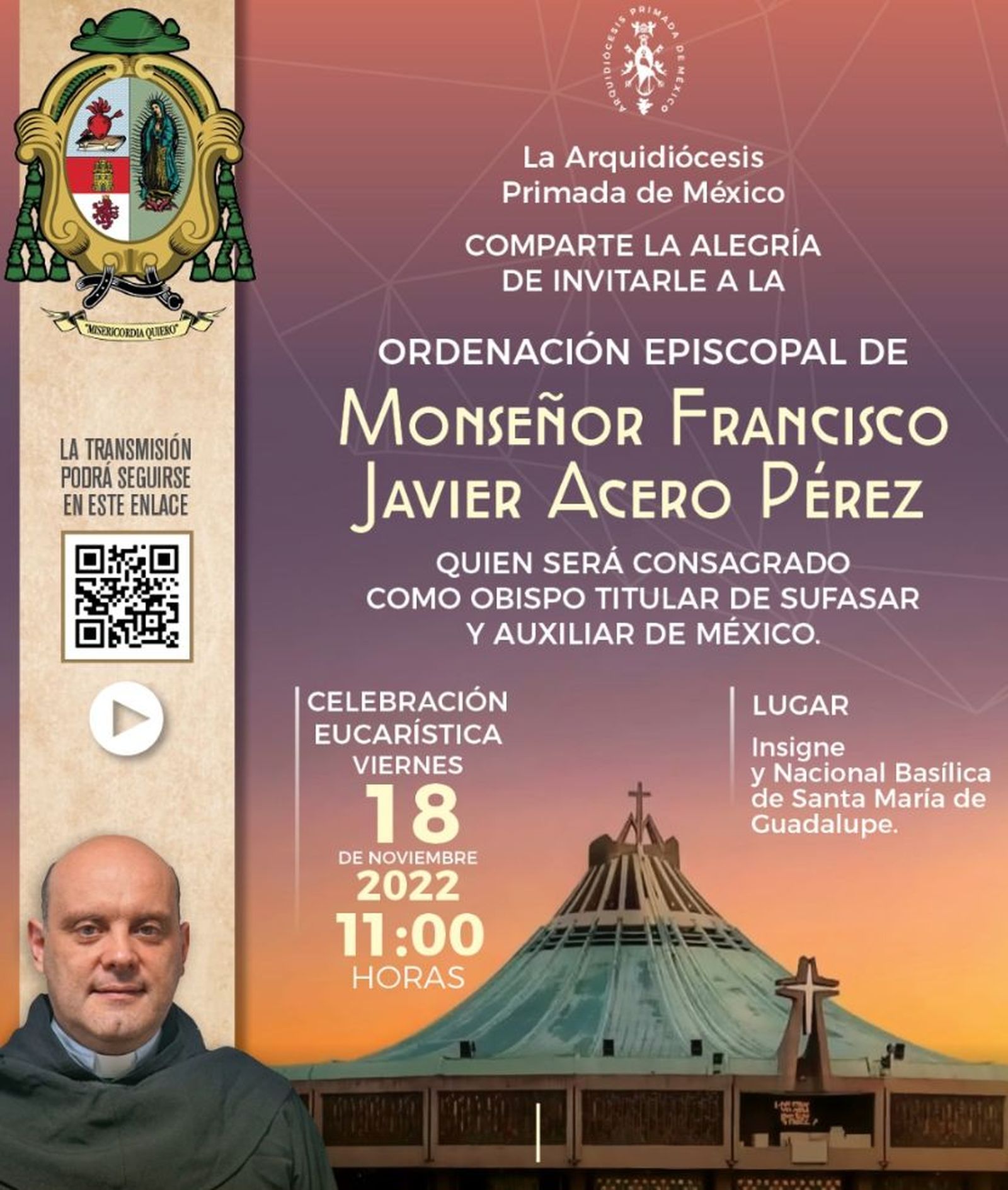 Acero, consagración episcopal